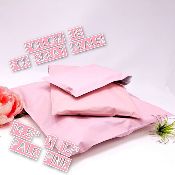 50 Pale Pink Poly Mailers 14.5x19 - Picture 1 of 1